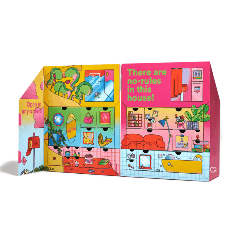 3INA Advent Calendar 2025 with 24 colourful mini makeup products and accessories, perfect for young beauty lovers seeking festive surprises.