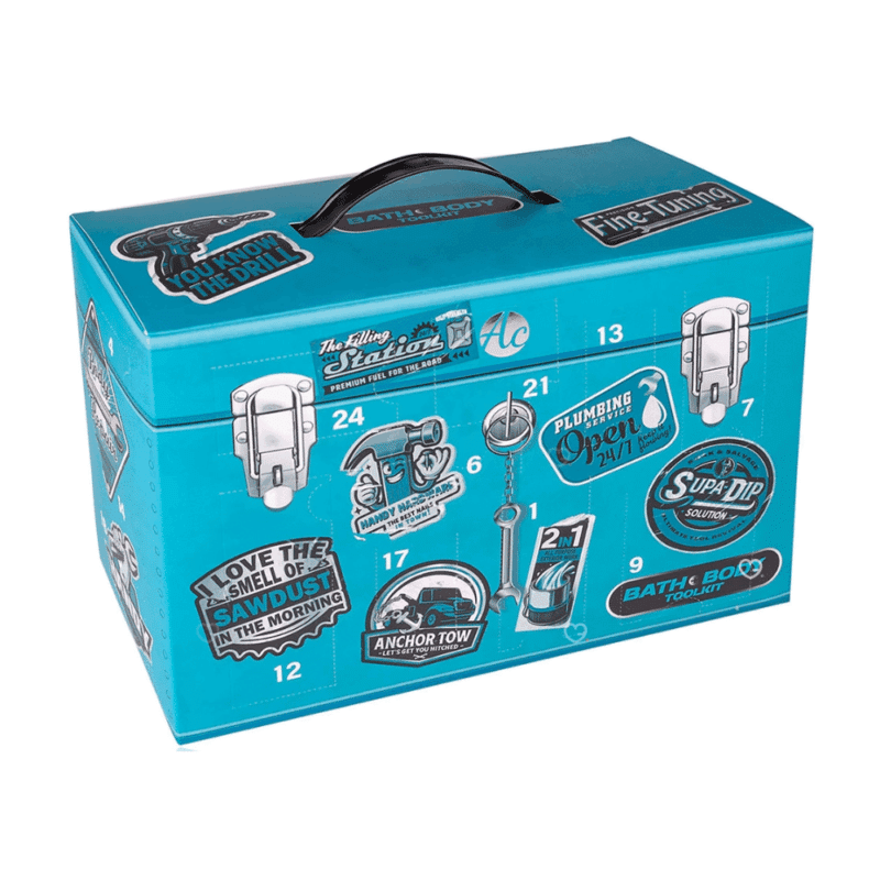 Accentra Men Style Advent Calendar 2025 with 24 men’s grooming and skincare gifts for face and body, ideal for festive self-care.