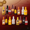 Anthon Berg Advent Calendar 2025 with 24 dark chocolate liquor bottles filled with rum, whisky, vodka, and cognac—perfect for adults who enjoy gourmet spirits.