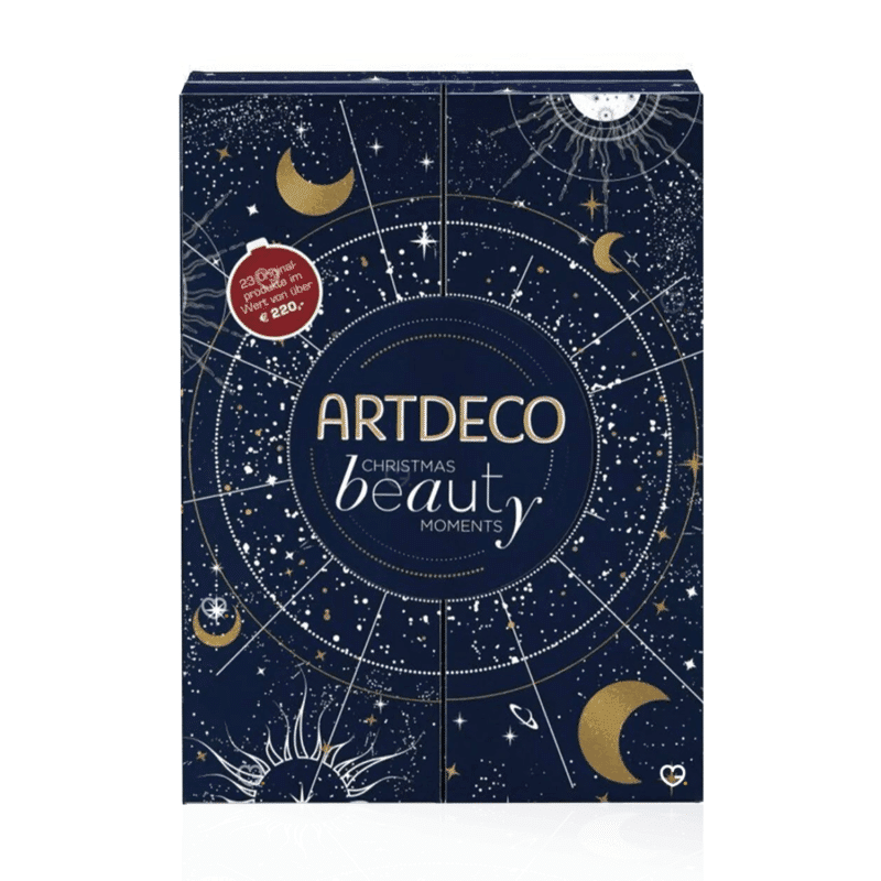 ArtDeco Advent Calendar 2025 with 24 luxury makeup surprises in festive packaging, ideal for beauty enthusiasts seeking exclusive gifts.