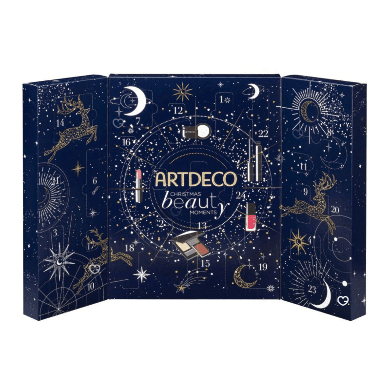ArtDeco Advent Calendar 2025 with 24 luxury makeup surprises in festive packaging, ideal for beauty enthusiasts seeking exclusive gifts.
