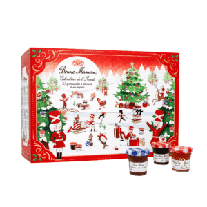 Bonne Maman Advent Calendar 2025 with 23 gourmet jams, caramels and spreads in festive packaging, perfect for adult food lovers.