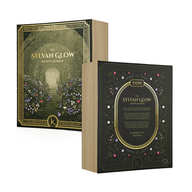 Korean Skincare Advent Calendar 2025 featuring 31 K-beauty products in festive packaging, perfect for skincare lovers seeking luxury self-care.