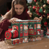 Legami Advent Calendar 2025 with 24 stationery surprises in a glittery reusable train-shaped box, perfect for creative adults.