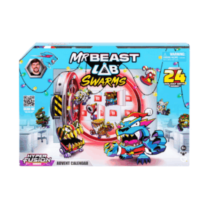 MrBeast Hyper Fusion Advent Calendar 2025 with 24 surprises including micro creatures, stickers and fusion caps, perfect for kids and collectors.