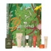 Origins Advent Calendar 2025 with 24 mini skincare treats including masks, creams and serums in festive packaging for beauty enthusiasts.