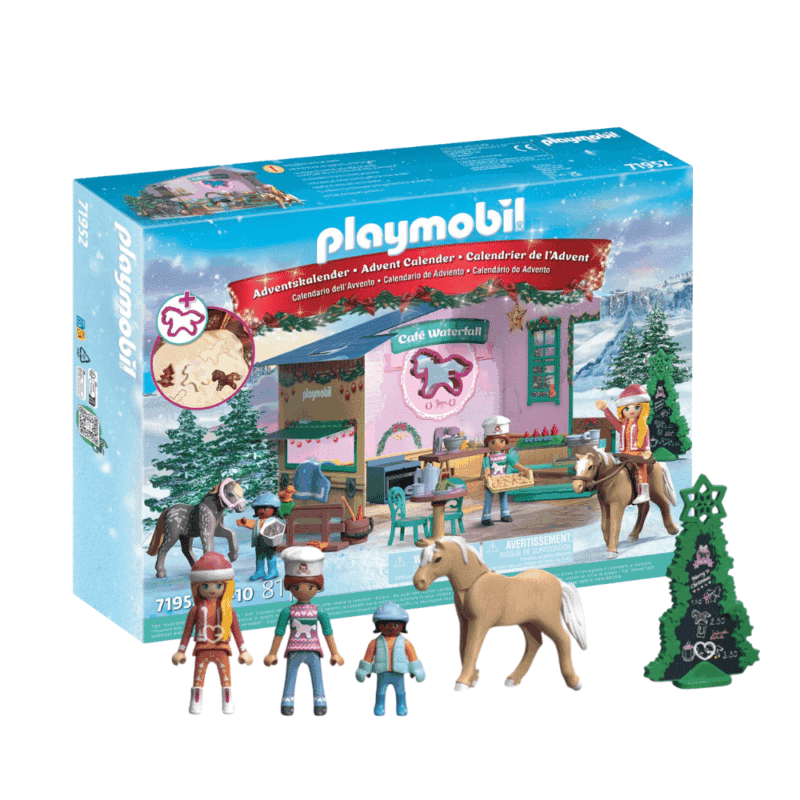 PLAYMOBIL Horses of Waterfall Advent Calendar 2025 with 24 figures, animals and festive accessories for children who love horses and creative play.