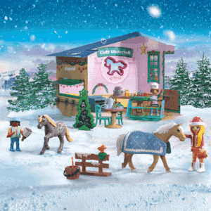 PLAYMOBIL Horses of Waterfall Advent Calendar 2025 with 24 figures, animals and festive accessories for children who love horses and creative play.