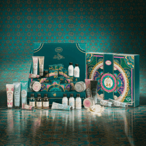 Sabon Advent Calendar 2025 with 24 luxury beauty treats including body scrubs, shower oils and creams, perfect for women seeking festive self-care.