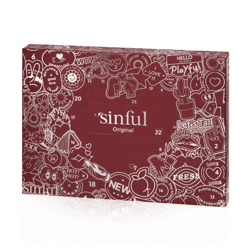 Sinful Original Advent Calendar 2025 with 24 erotic surprises, luxury sex toys and playful games for adventurous couples.