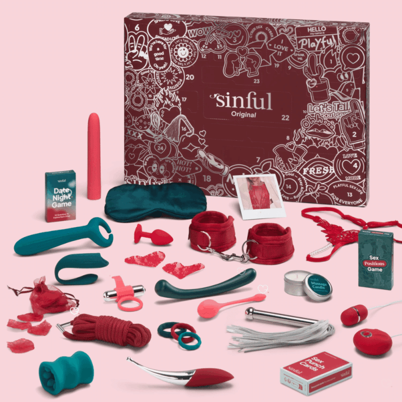 Sinful Original Advent Calendar 2025 with 24 erotic surprises, luxury sex toys and playful games for adventurous couples.