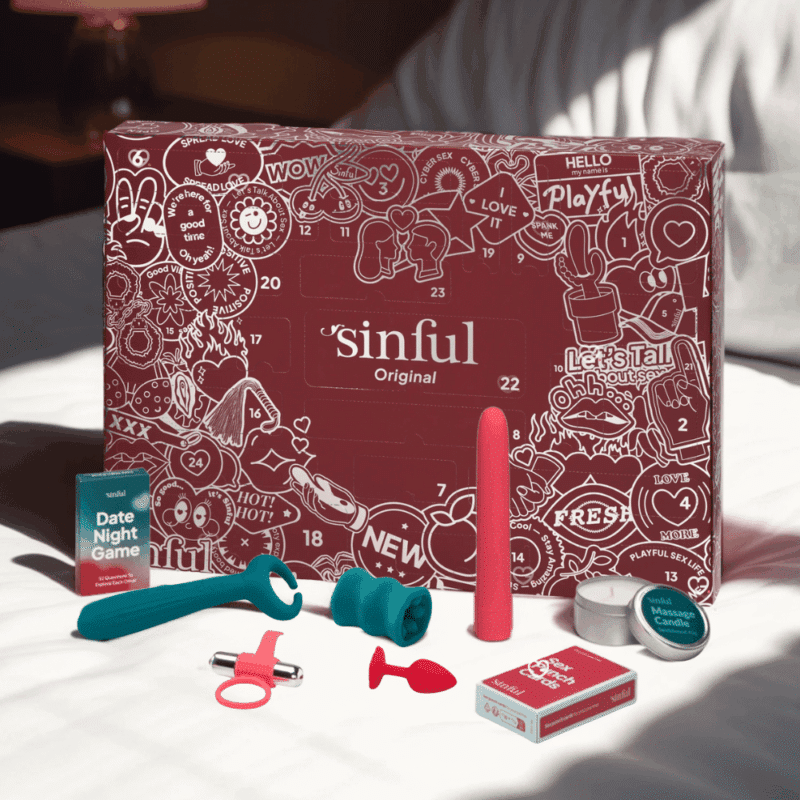 Sinful Original Advent Calendar 2025 with 24 erotic surprises, luxury sex toys and playful games for adventurous couples.