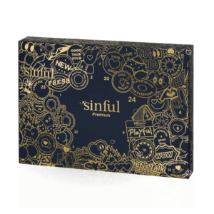 Sinful Premium Advent Calendar 2025 with 24 sensual surprises including sex toys, games and accessories for adventurous couples.