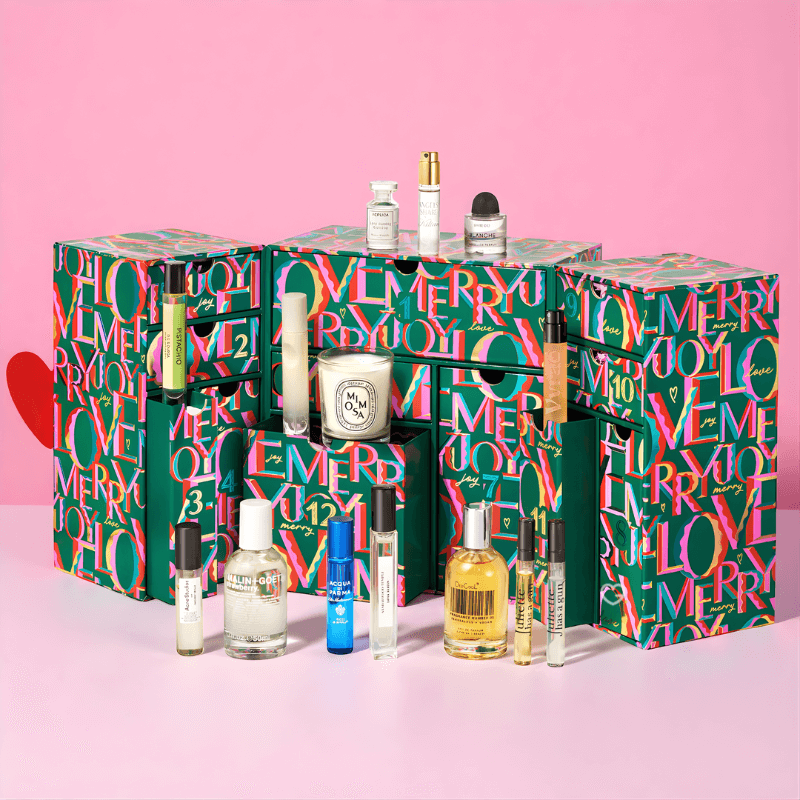 Space NK Fragrance Advent Calendar 2025 featuring 12 luxury perfumes and a Diptyque candle, perfect for fragrance lovers and gift buyers.