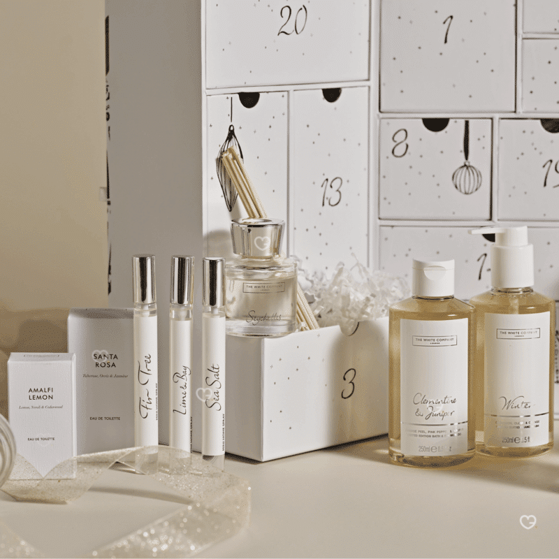 The White Company Advent Calendar 2025 with 25 luxury beauty, candle and fragrance treats, perfect festive gift for style-conscious adults.