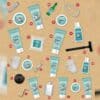 All 24 items inside the Accentra Men Style Advent Calendar laid out by type