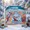 Accentra mens grooming advent calendar box in a snowy winter scene