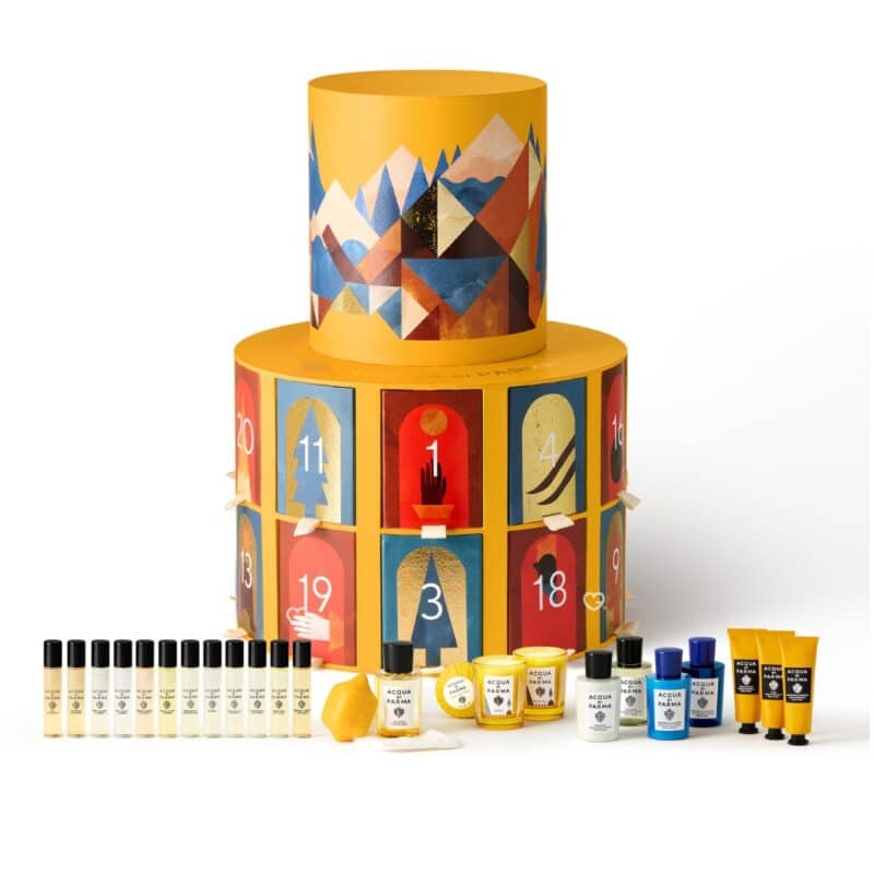 Acqua Di Parma Advent Calendar 2026 full contents lined up, 24 products