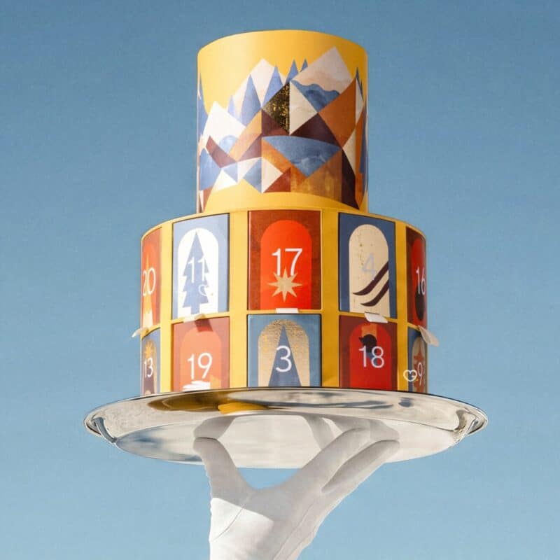 Acqua Di Parma Advent Calendar 2026 presented on a silver tray