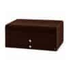 Astrid & Miyu 24 Day Advent Calendar in Gold 2026, closed brown suedette jewellery box with star-shaped handles