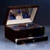 Astrid & Miyu advent calendar 2026 gold edition open, mirrored lid with gold jewellery on display