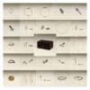 All 23 silver jewellery pieces from the Astrid & Miyu 2026 advent calendar laid out with the box