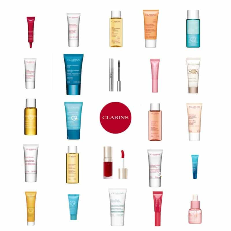 The 24 Clarins products inside the 2026 advent calendar