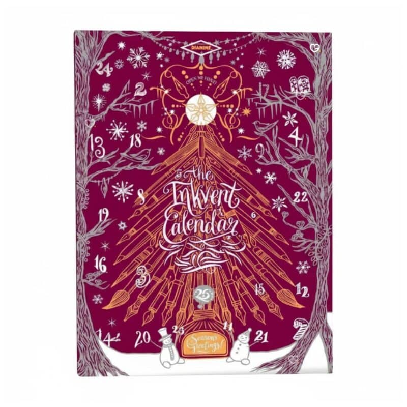Diamine Inkvent advent calendar 2026 Burgundy Edition box