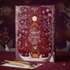 Diamine Inkvent 2026 Burgundy Edition ink bottles, detail view