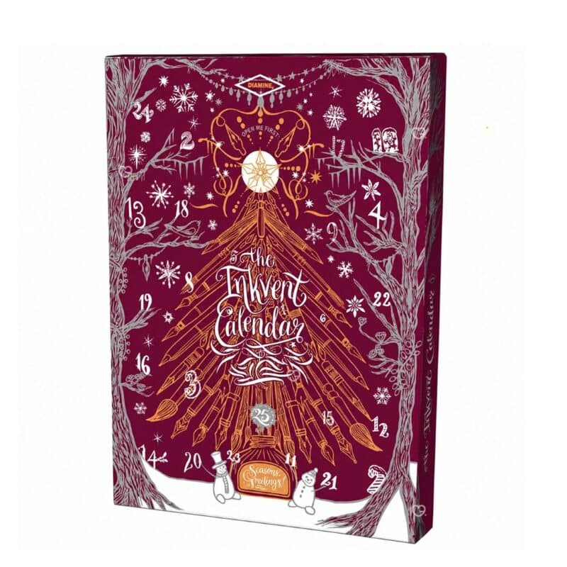 Diamine Inkvent 2026 Burgundy Edition ink swatches