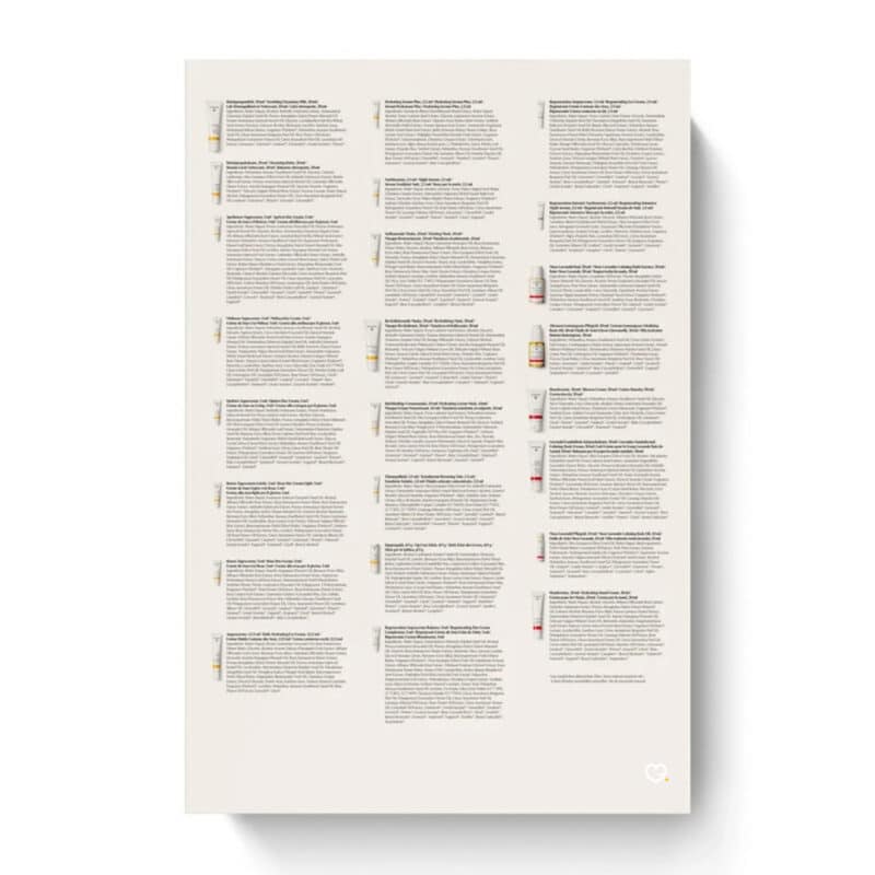 Dr Hauschka advent calendar 2026 full door-by-door contents leaflet