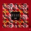 ELLE Beauty Advent Calendar 2026 front-facing closed box, red Chopova Lowena motif on a red background