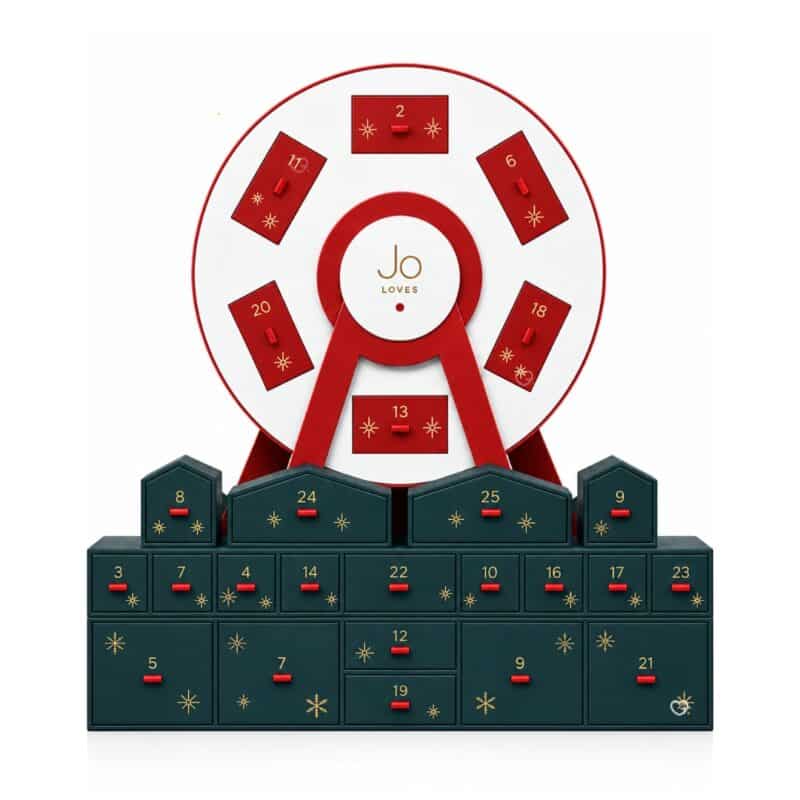 Jo Loves Advent Calendar 2026 spinning Ferris wheel on a white background