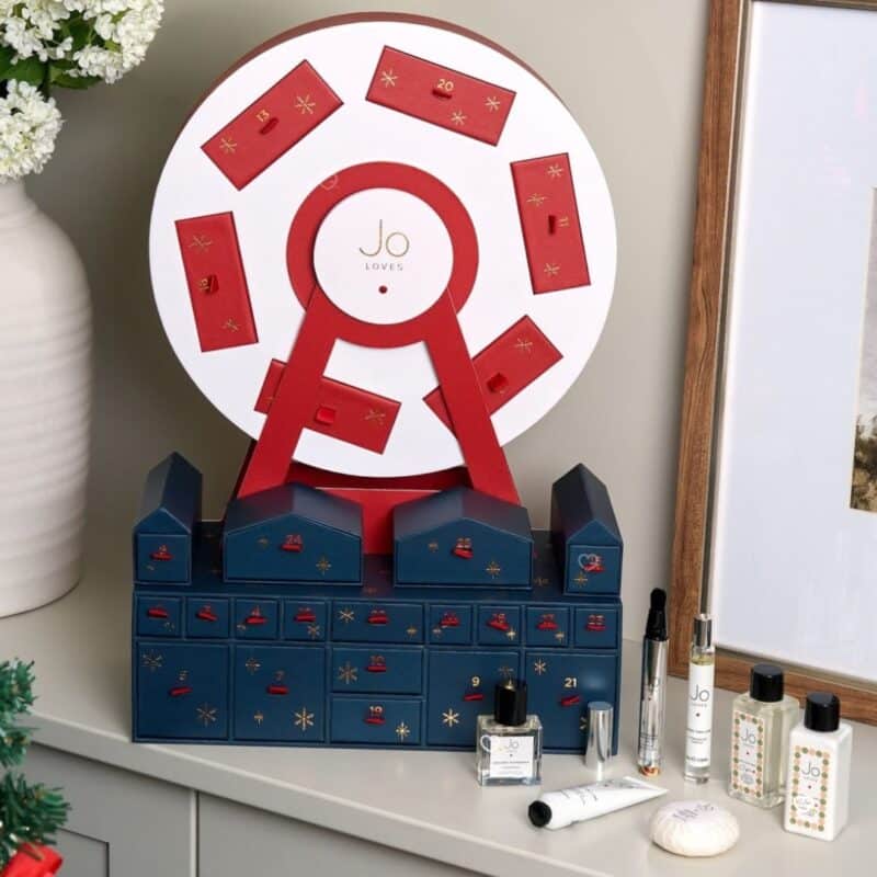 Luxury Jo Loves Advent Calendar 2026 styled on a dresser