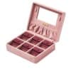 Missoma Advent Calendar 2026 velvet jewellery case open to show its six numbered compartments and mirror lid