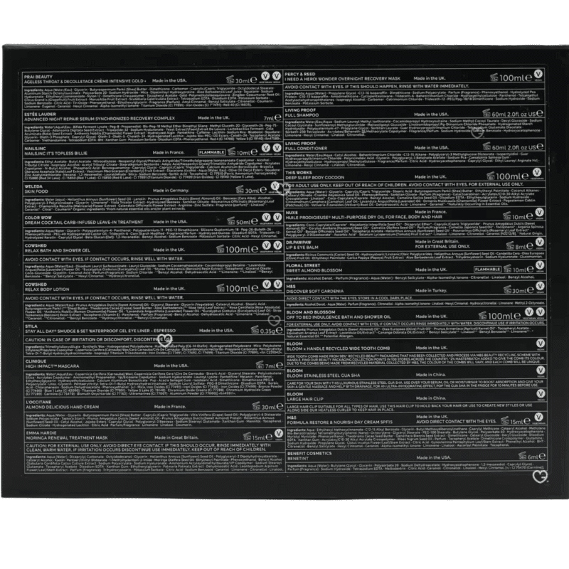 m&s Advent Calendar 2025 contains 25 beauty products and is presented in a black box illustrated by Bella Freud x Marks & Spencer
