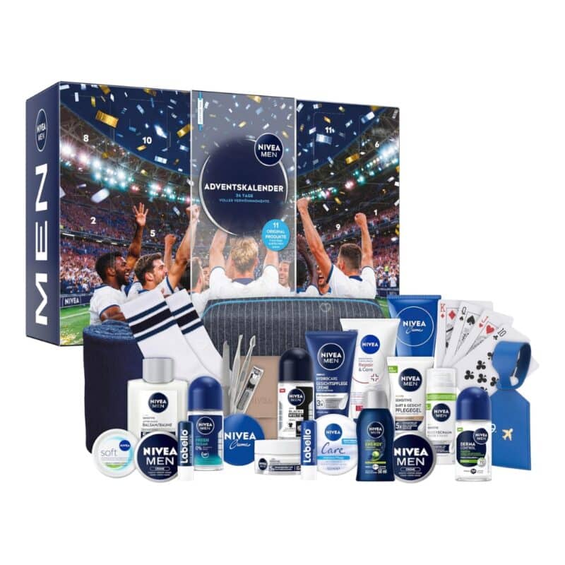 Nivea Men Advent Calendar 2026 contents, deodorants and shaving gel