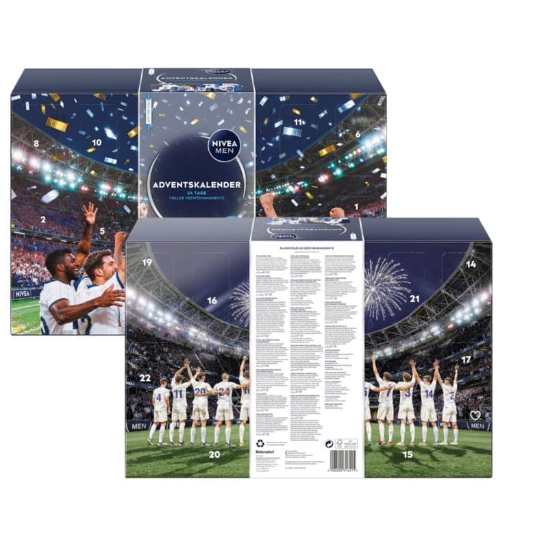 Nivea Men Advent Calendar 2026 contents, moisturisers and lip balms