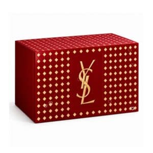 YSL Beauty Advent Calendar 2026 closed burgundy and gold jewellery box
