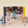 Degusta Box foodie advent calendar 2026 open on a cream background showing its Cosmic Christmas doors