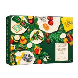 L'Occitane Classic Advent Calendar 2026 green box closed on a white background