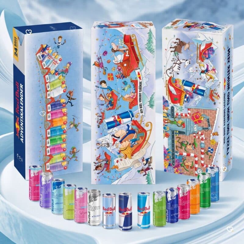 Red Bull Advent Calendar 2026 full-size 250ml cans for adult energy drink fans