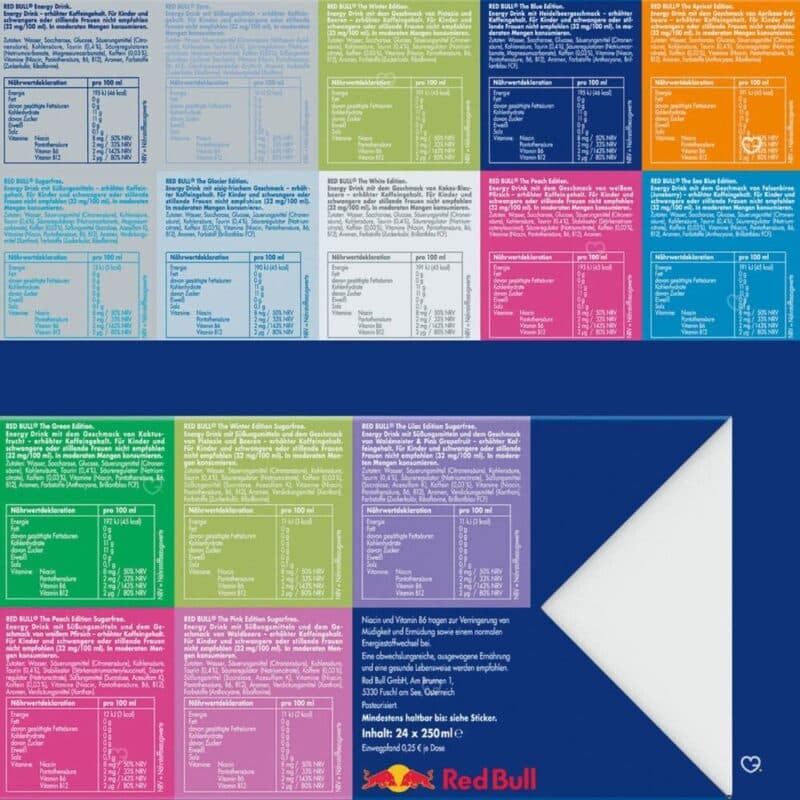 Red Bull Advent Calendar 2026 single 250ml can beside the countdown box