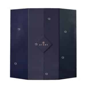 Avant Skincare Odyssey Advent Calendar 2026, navy and gold closed box with ocean-inspired motifs