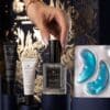 Avant Skincare advent calendar 2026 detail, serums, lip serum and blue eye patches close-up