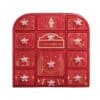 Charlotte Tilbury Advent Calendar 2026, closed red 12-door beauty chest on a white background