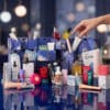 Hand reaching into the John Lewis beauty advent calendar 2026 drawers