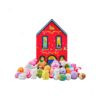 all 25 Lush 29½ High Street bath treats displayed in front of the red house box
