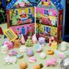 open Lush 29½ High Street vegan advent calendar with all 25 bath bombs and bubble bars laid out