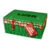 Lush Advent Calendar 2026 closed green wicker hamper with red Lush tag